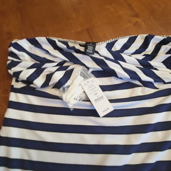 White House Black Market ~ Sz S ~ Chain Lined ~ Tube Top ~ NWT - Picture 6 of 9